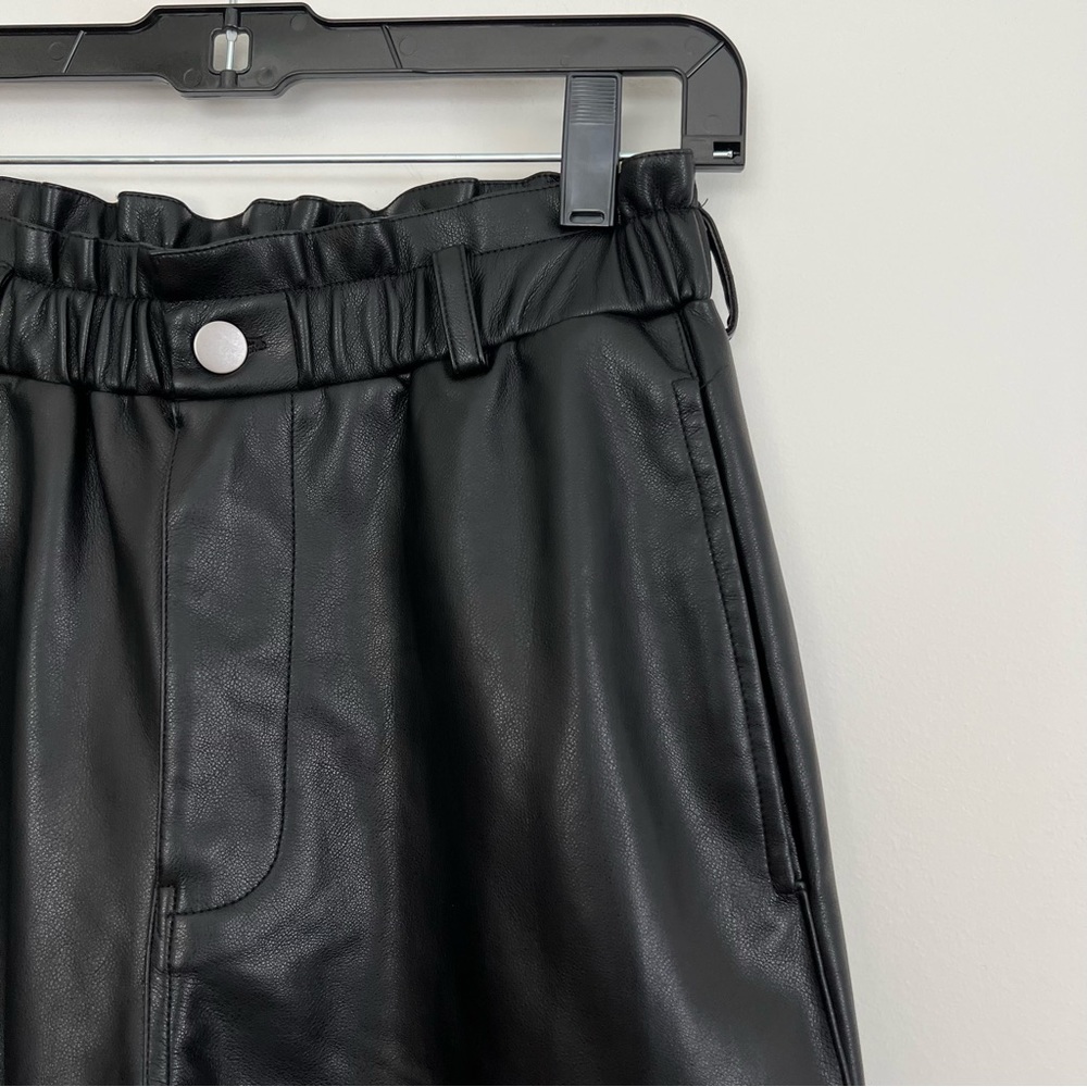 Anthropologie Avec Les Filles Tyler Paperbag Faux Leather Pants - Picture 6 of 11
